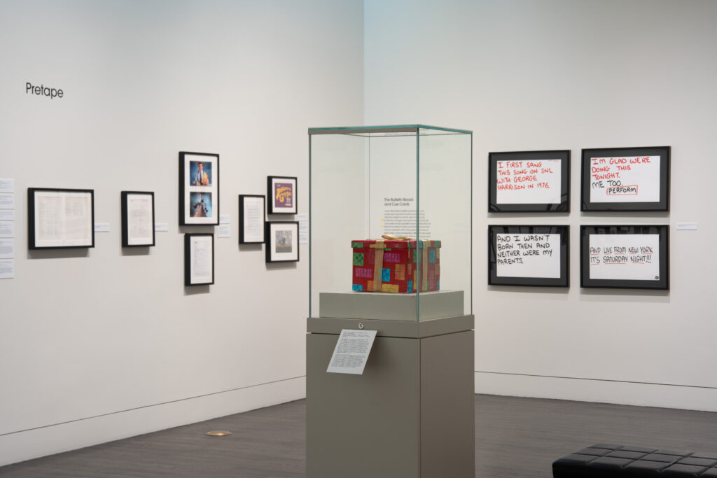 The prop gift box from the “Dick in a Box” sketch, performed by Andy Samberg and Justin Timberlake on "Saturday Night Live."