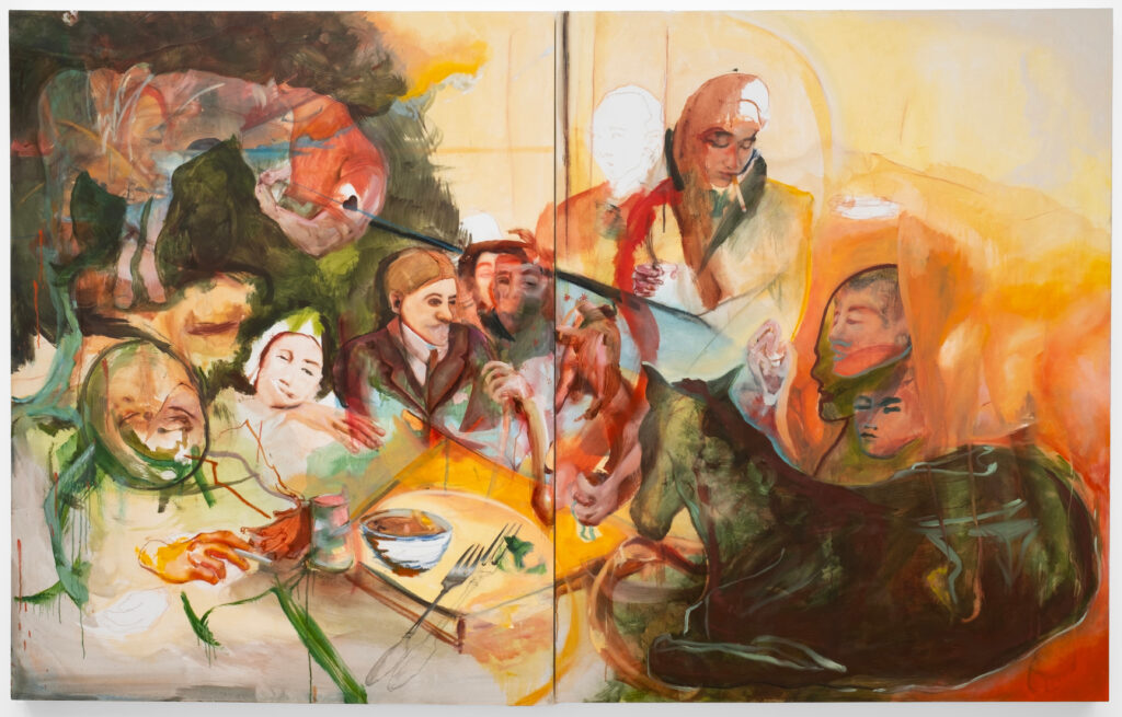 Aineki Traverso’s “I Beheld the Wretch,” 2024, oil on canvas, at McLennon Pen Co. Gallery.
