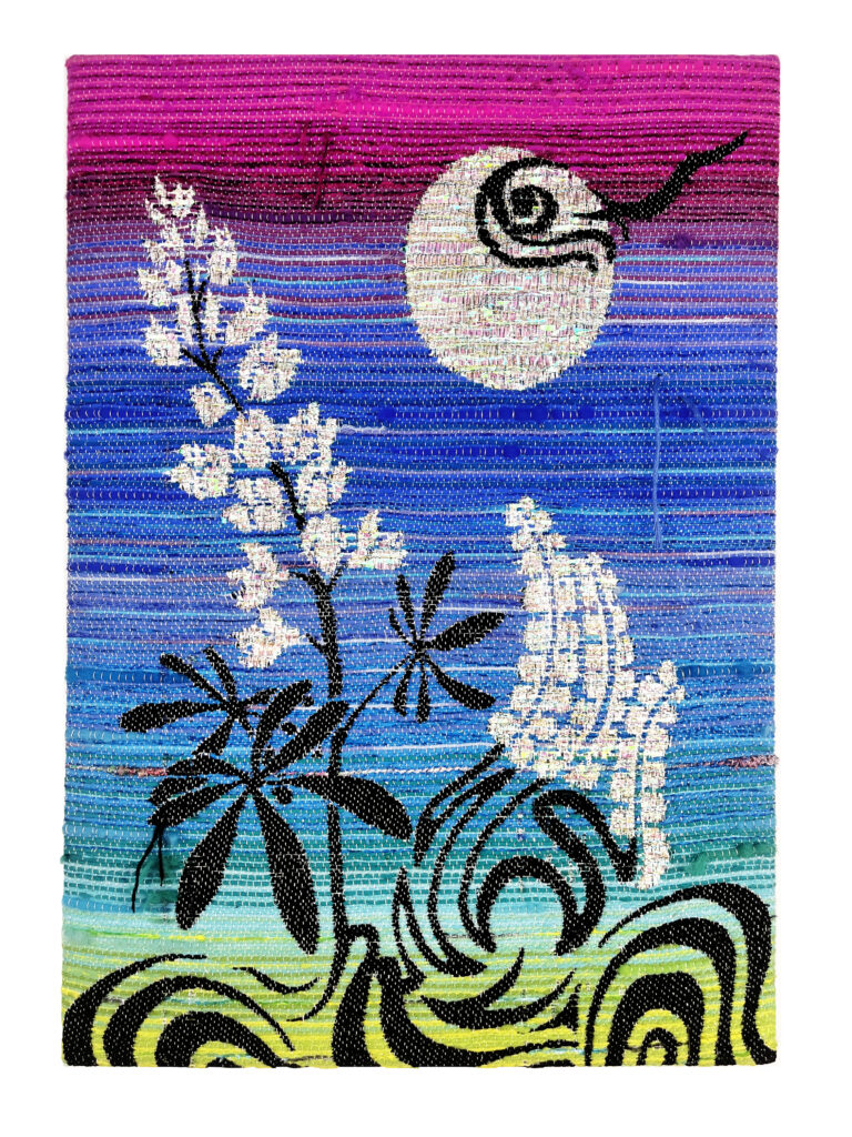 “La Lunita y el Lupino,” a textile piece by Robin Kang. (Courtesy of the artist)