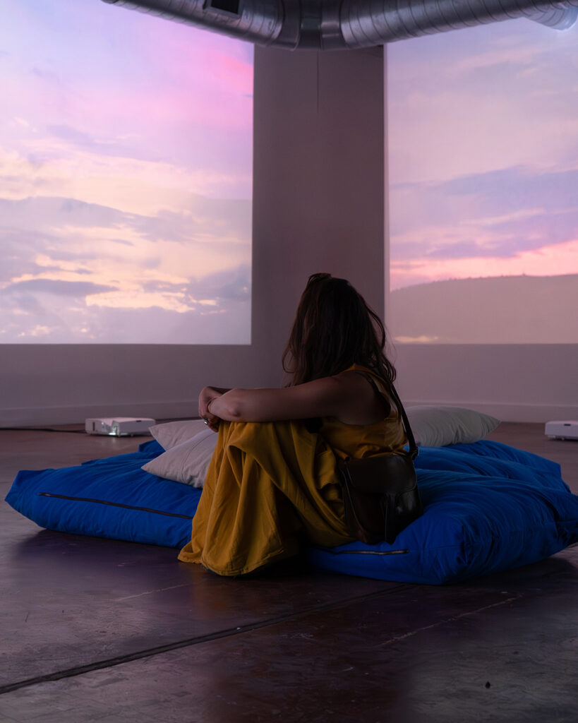 Hannah Spector’s exhibition "if you stare at a cowboy’s face for long enough, it turns into a sunset" at Women & Their Work Gallery. (Photo by Christie Stockstill)