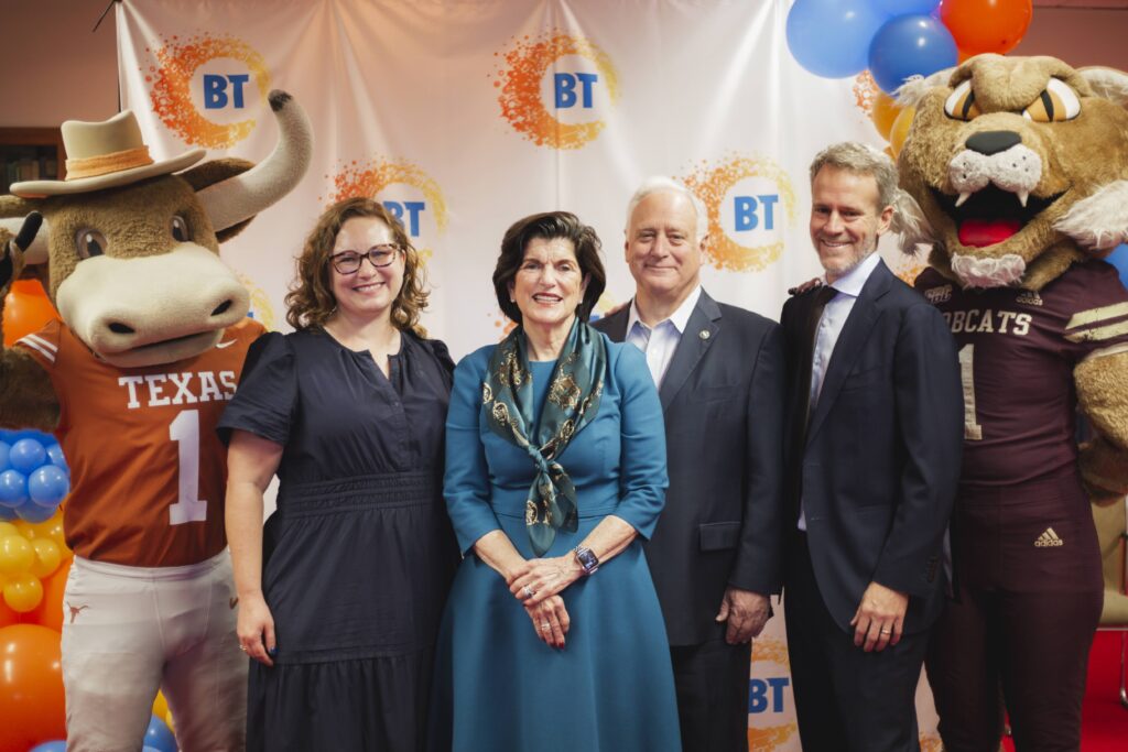 Breakthrough Central Texas Chief Development & Communications Officer Holly Wissmann, Luci Baines Johnson, Mayor Kirk Watson, and Executive Director Michael Griffith