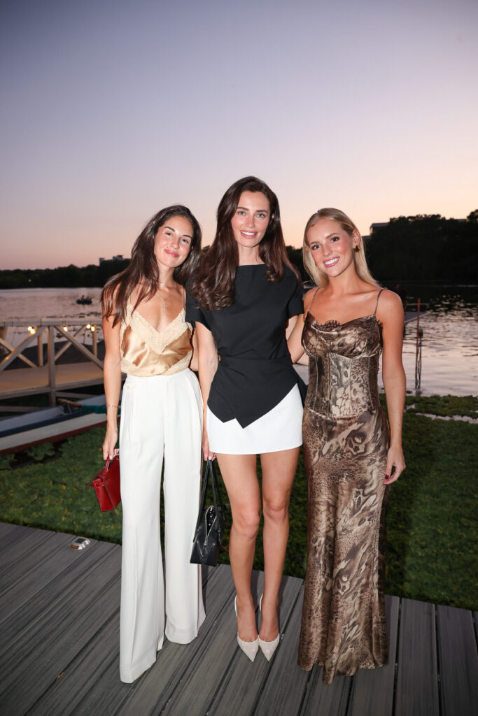 Carmen Montero Mundt, Rebecca Donaldson and Hannah St. John. (Photo courtesy of Clarins)
