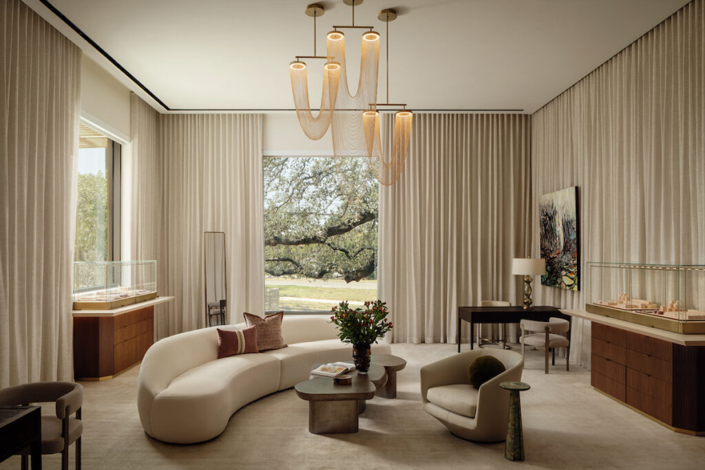 Bridal lounge at the Korman Jewel House in Austin.