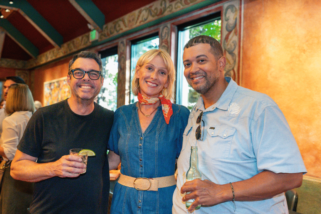Aaron Franklin, Heidi Okla, Hayden Walker at Fonda San Miquel in Austin, Texas
