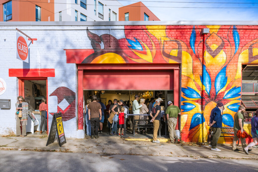 Explore many galleries in Asheville's River Arts District