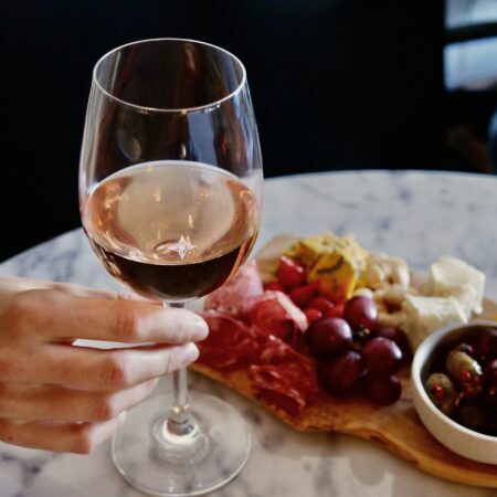 Wine by the glass pairs with Flourish’s charcuterie board