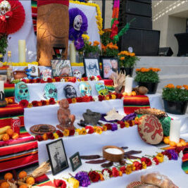 Día de los Muertos altar (ofrenda) at Waterloo Park. (Photo courtesy of Waterloo Greenway)