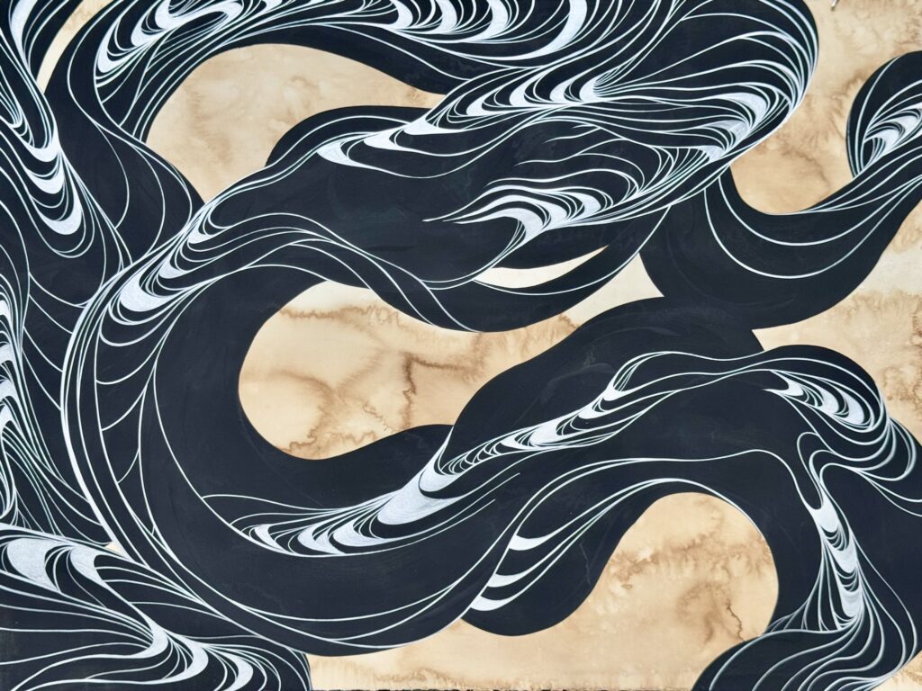 David Ellis's new exhibition, “Recent Drawings,” on view at Luna Music. (Image courtesy of David Ellis)