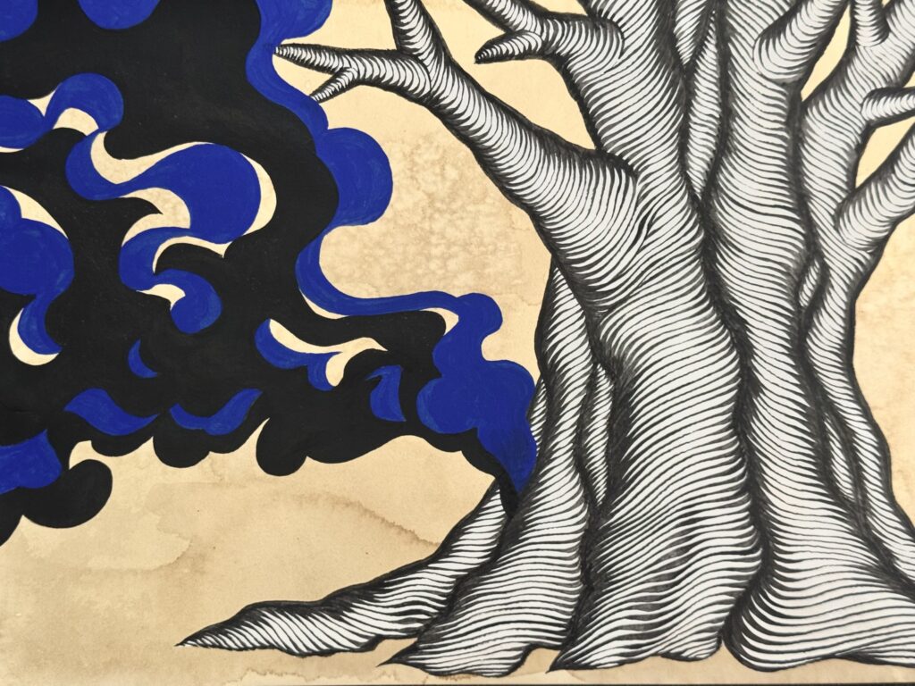 Multimedia artist David Ellis presents his new exhibition, “Recent Drawings,” on view at Luna Music.