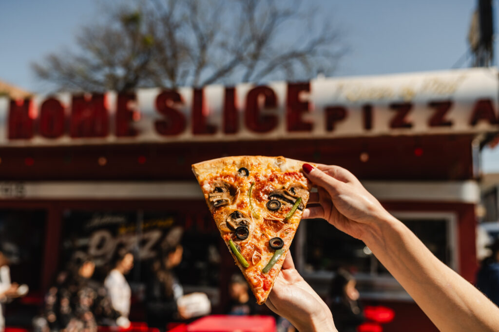 A classic New-York-style slice at Home Slice Pizza, which celebrates 20 years on South Congress Avenue.