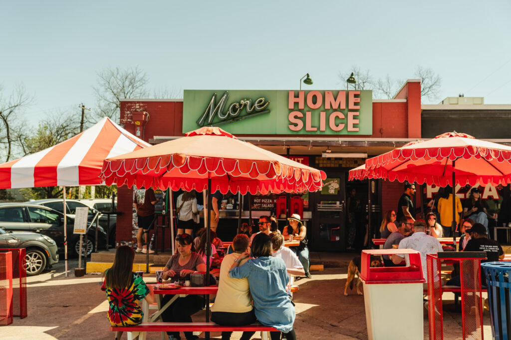 Home Slice Pizza’s original South Congress Avenue location has been a neighborhood staple since 2005.