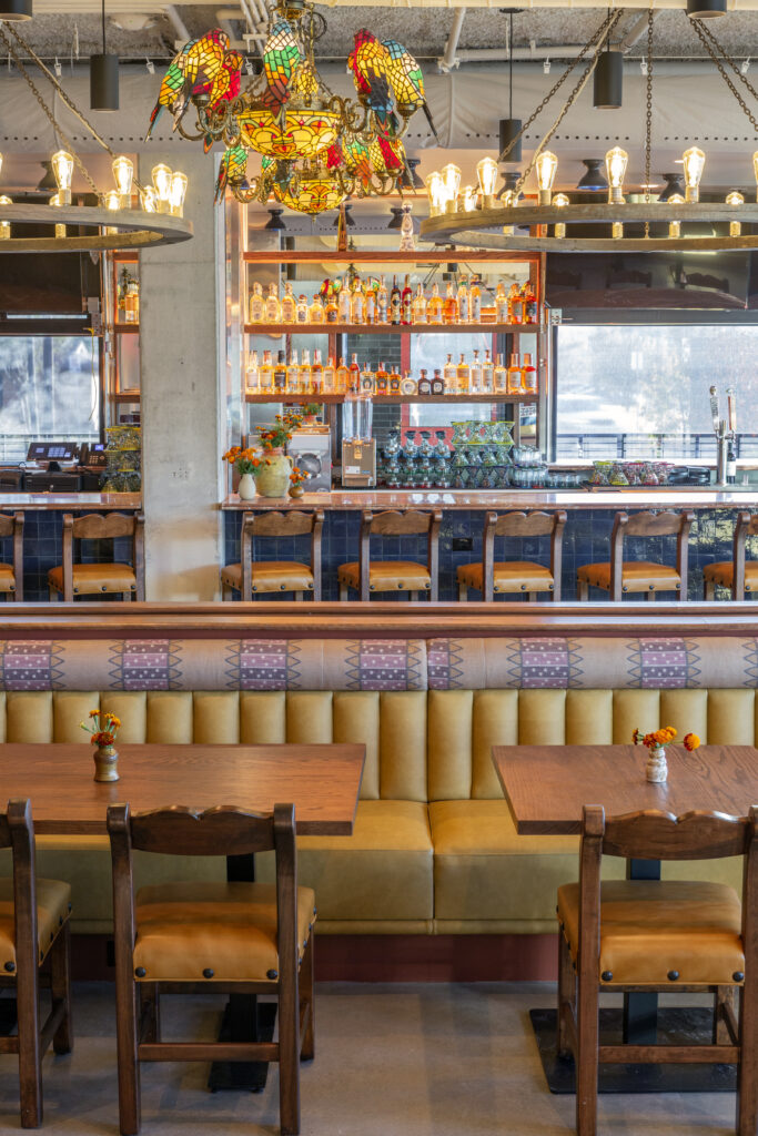 Bar seating at Mama Betty's on Burnet Rd