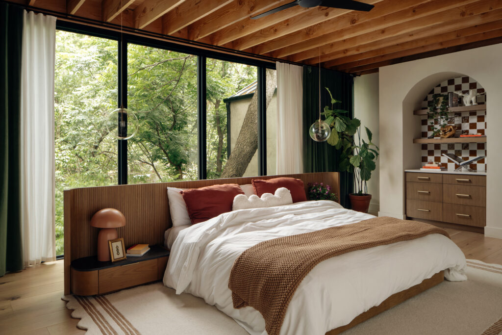 Camp Koko brings the outdoors closer with large windows that show off the canopy. (Photos by Chase Daniel)