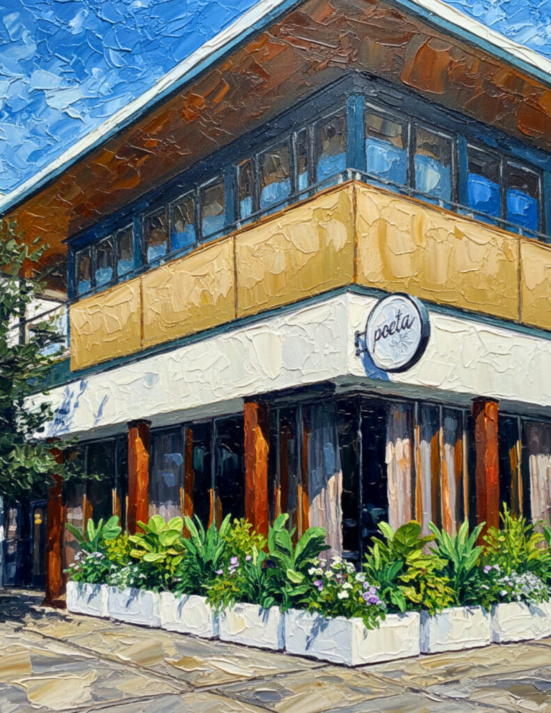 Rendering of Poeta’s new location inside the East Austin Hotel. (Courtesy of Poeta)