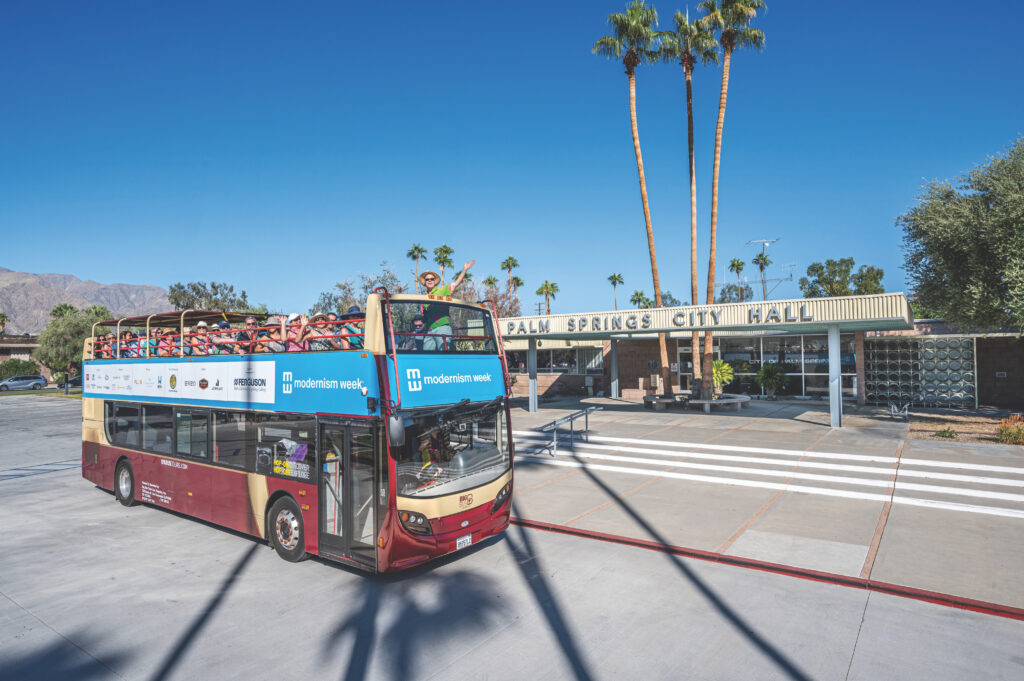 Modernism Week Double Decker Bus Tour in Palm Springs