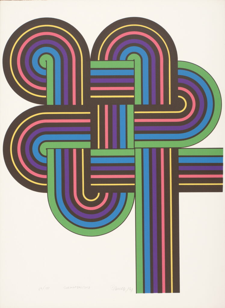 Rogelio Polesello, Surmandalismo, del portafolio Gráfica latinoamericana [Sur-mandalaism, from the portfolio Latin American Graphic Art], 1971, screenprint, 30 1/8 × 22 3/16 in., Blanton Museum of Art, The University of Texas at Austin, Gift of Ms. Dana Ravel in memory of her husband, Mr. Gene Ravel, 1997 © Blanton Museum of Art, The University of Texas at Austin