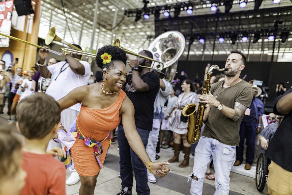 dancing to blues music at Austin Blues Festival