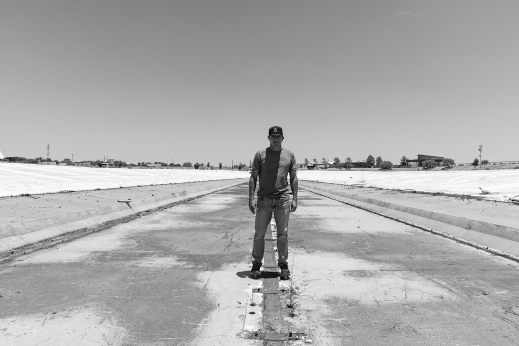 Kelly Slater at the site of the proposed Austin Surf Club development. (Photo by Todd Glaser)