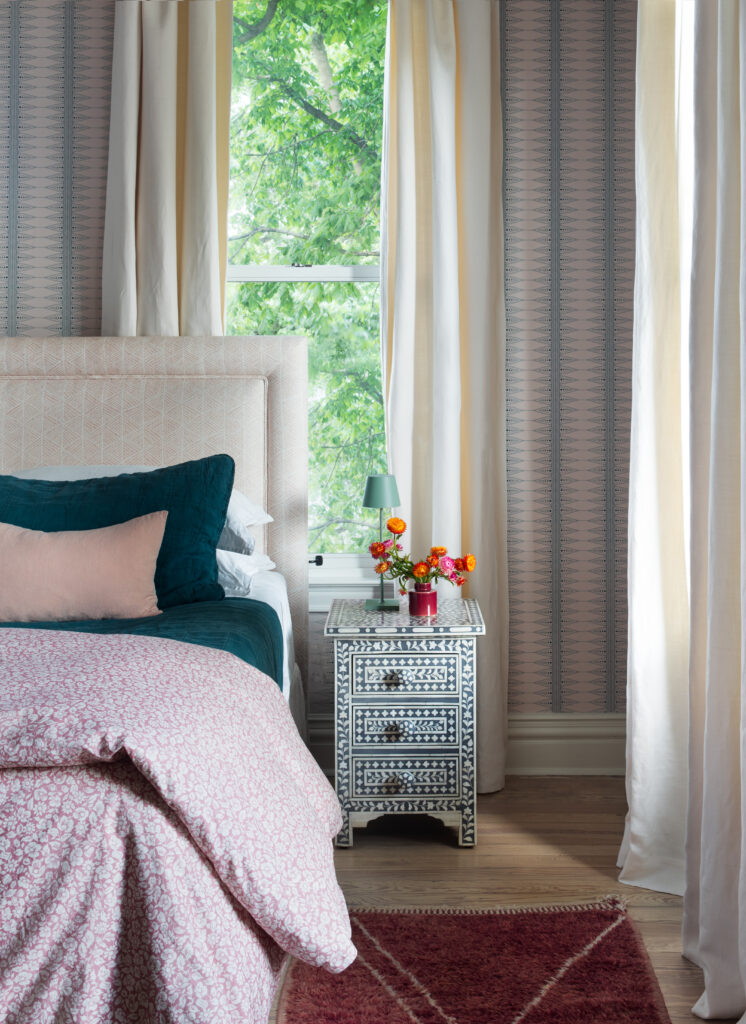 The primary bedroom at the Marlin House.