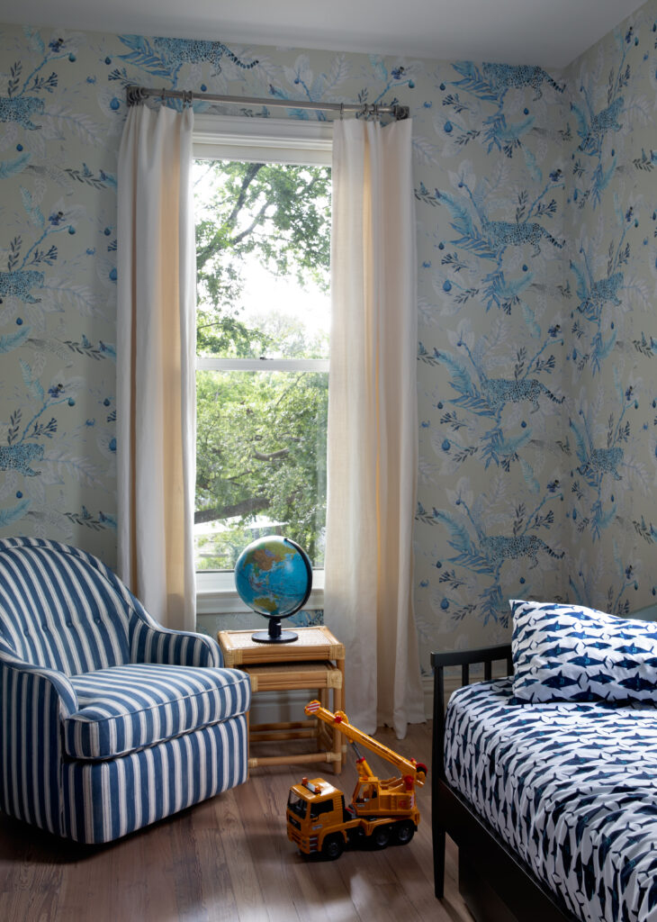 A bedroom at the Marlin House.