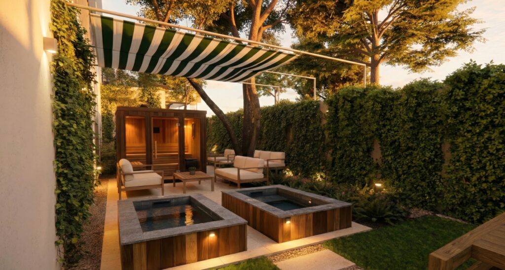 The outdoor sauna. (Rendering courtesy of The Mackenzie Club)