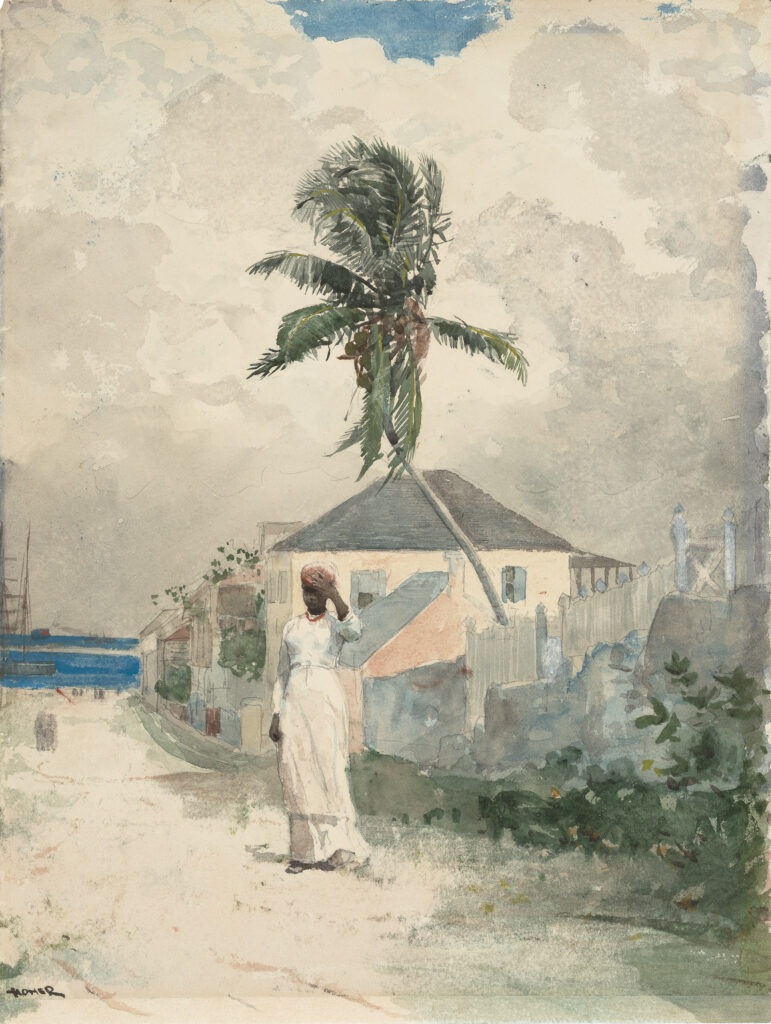 “Along the Road, Bahamas,” 1885, by Winslow Homer (1836–1910). Watercolor on paper. Collection of Charles Butt. (Courtesy of the Blanton Museum of Art)
