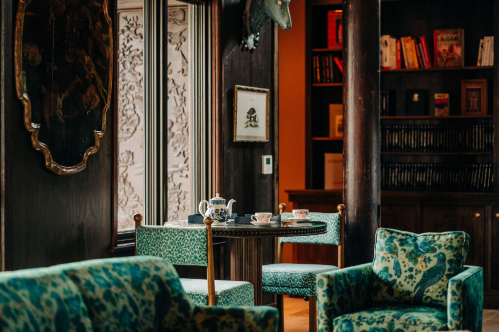 Quiet library retreat at Folklore Spa.