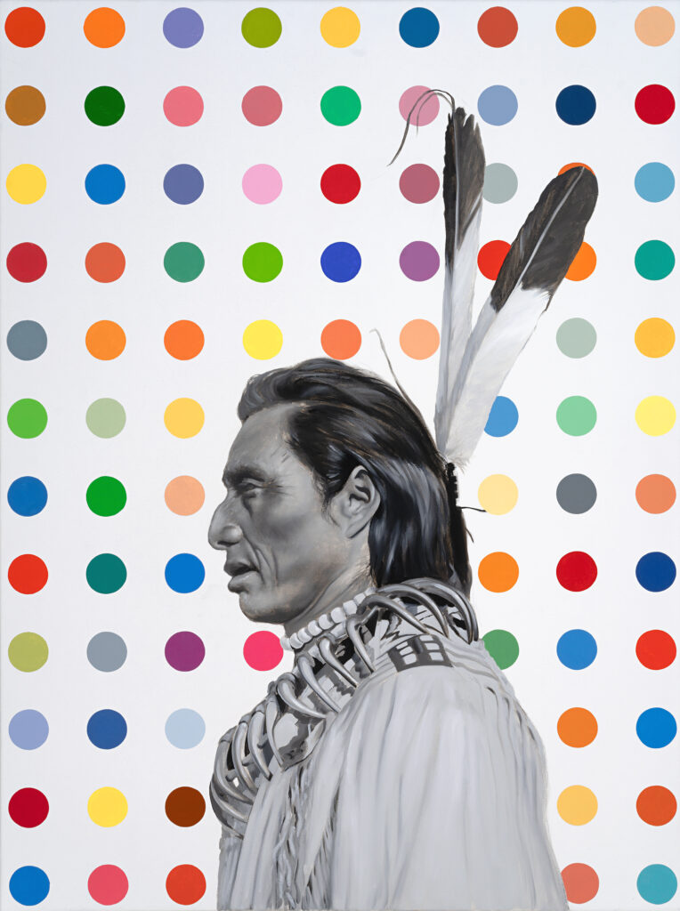 Geoffrey Gersten, "Crow’s Heart," 2023, oil on canvas, 40 x 30 inches. (Courtesy of West Chelsea Contemporary)