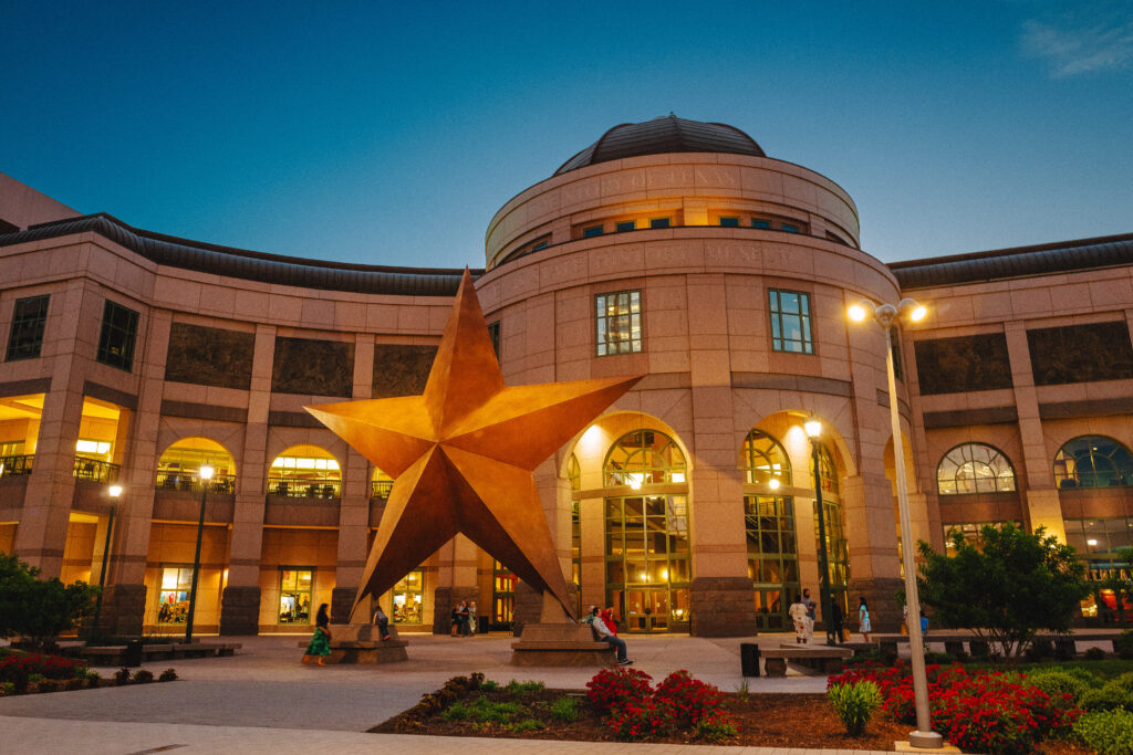 The entrance of the Bullock Texas State History Museum in downtown Austin. (Photo courtesy of the Bob Bullock Texas State History Museum)