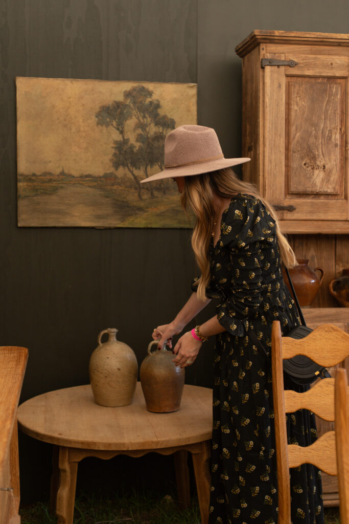 Interior designer Audrey Scheck shops at The Original Round Top Antiques Fair in Round Top, Texas. (Photo by Addie Pelton)