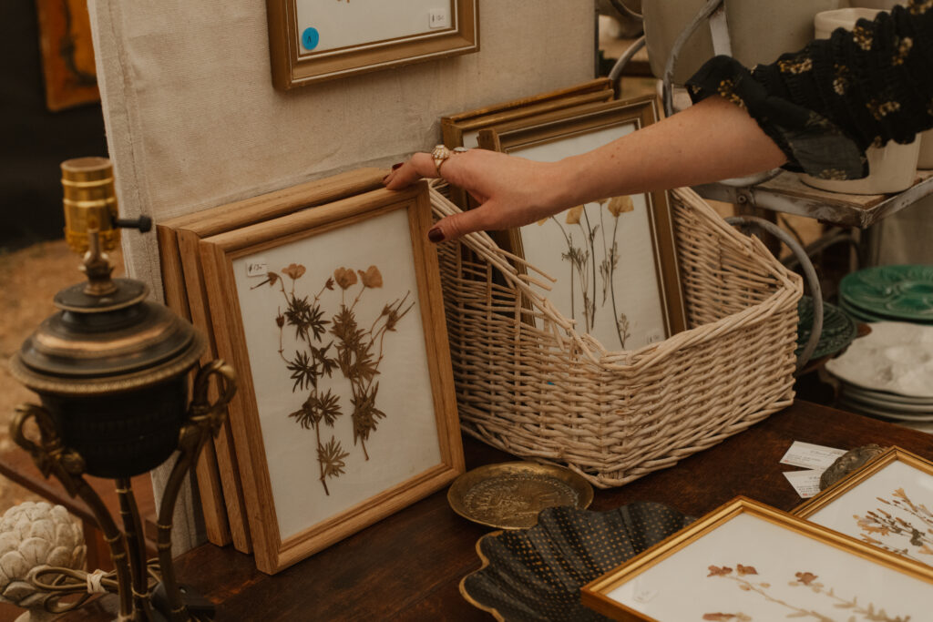 Interior designer Audrey Scheck shops at The Original Round Top Antiques Fair in Round Top, Texas.