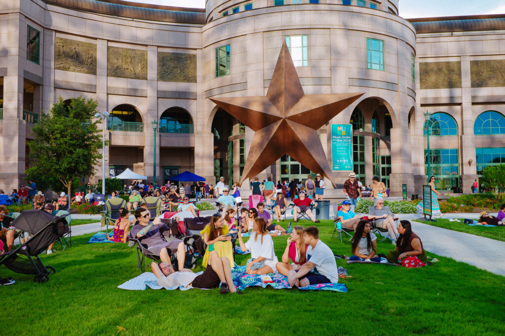 Crowds gather every summer for the Music Under the Star free concert series. (Photo courtesy of the Bob Bullock Texas State History Museum)