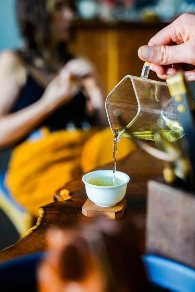 West China Tea House has multiple tea bar areas, private tasting rooms and low-table seating.