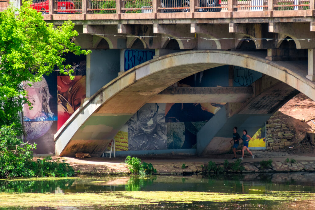 Raul Buitrago's mural "Norm," for Tempo on the Trail. (Photo courtesy of The Trail Conservancy)