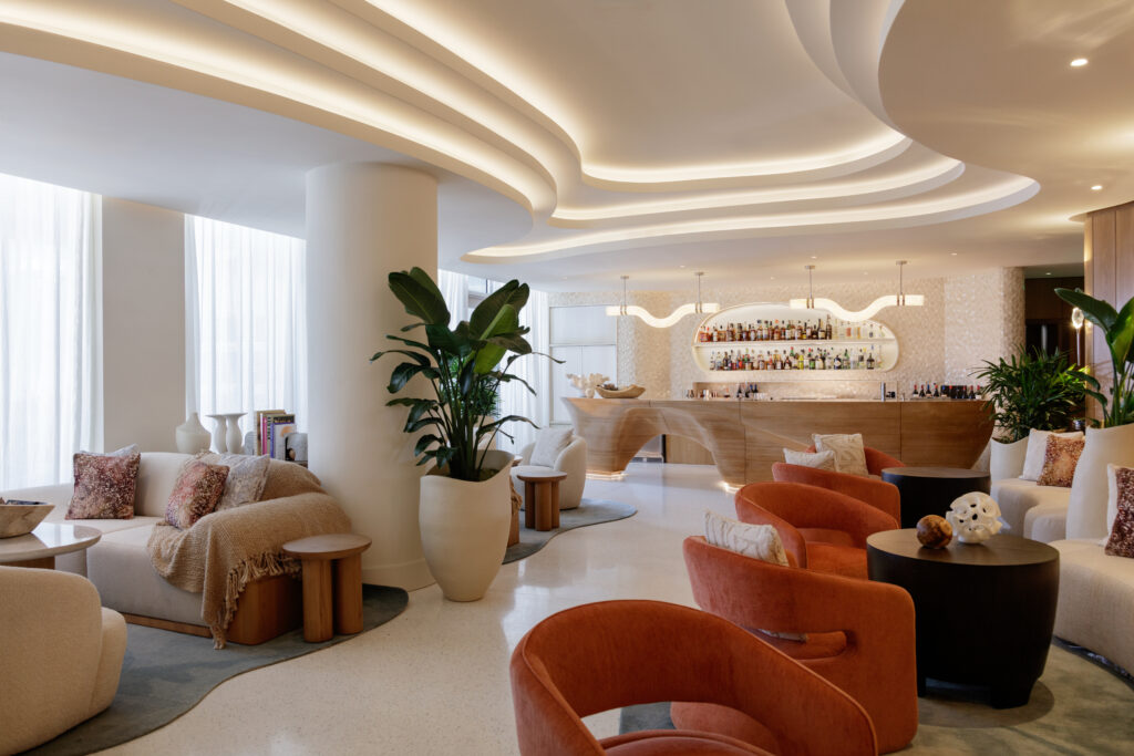 Lobby bar and coffee shop at Andaz Miami Beach