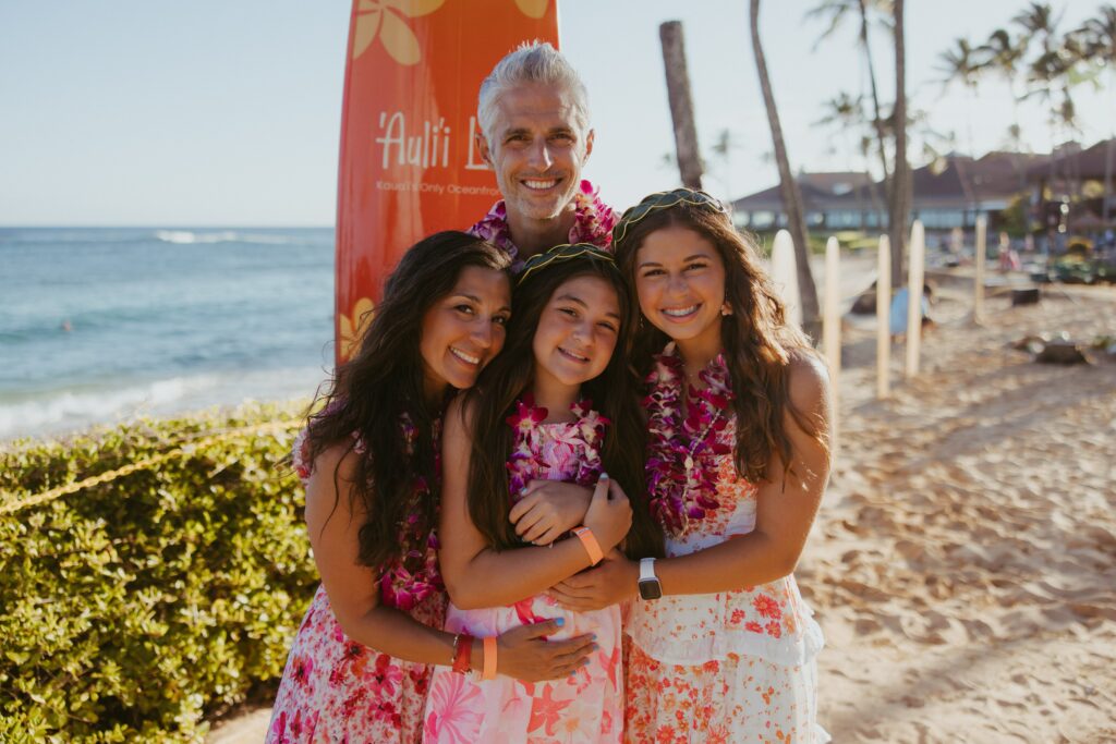 Stephanie and Todd O’Neill pose with their two daughters