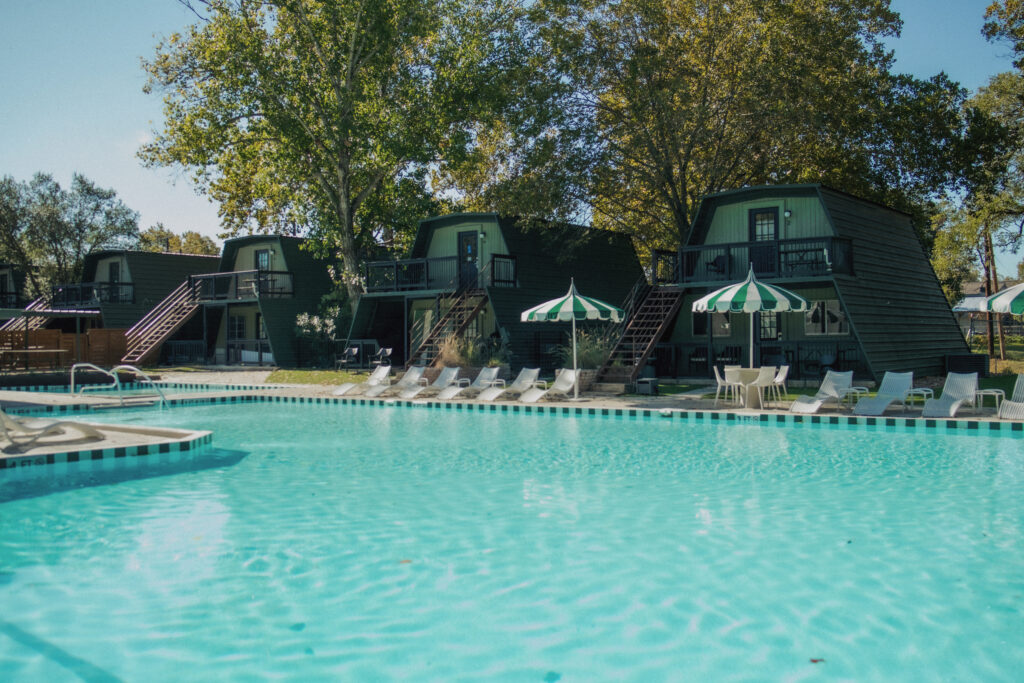 The 23-cabin, 48-room Petit Cowboy in New Braunfels. (Photo courtesy of Taylor Bennett & Hunter Mitchell)