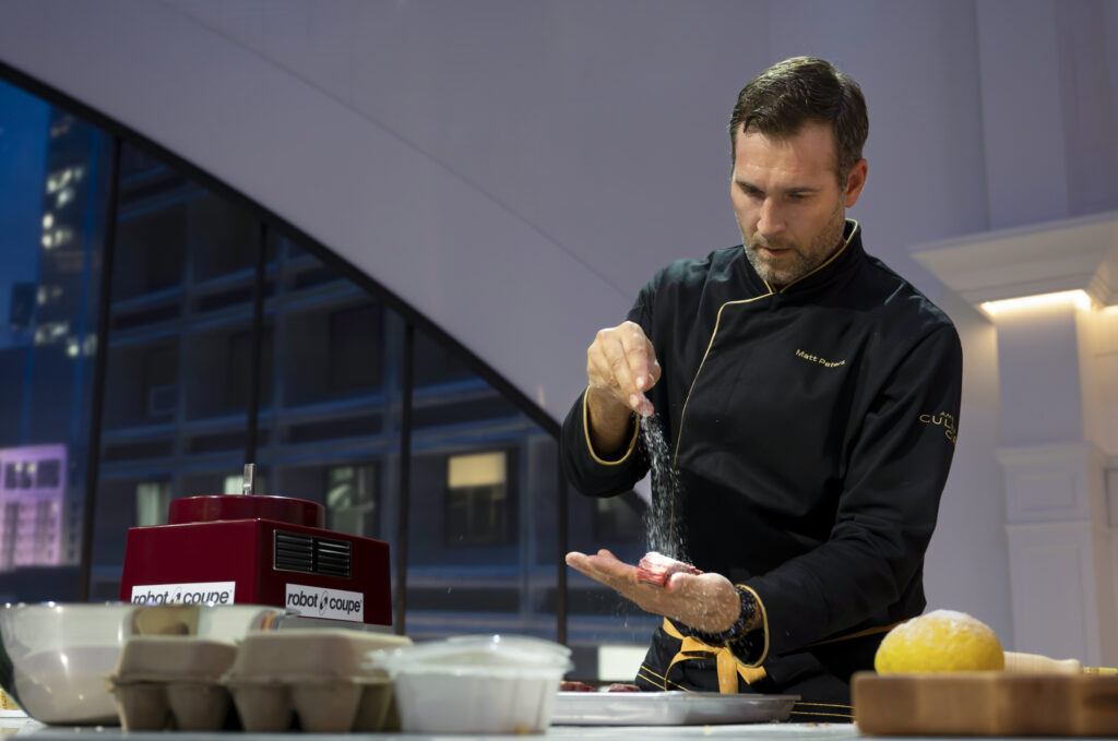 Chef Matthew Peters competes for $1 million on the 90-minute premiere of “America’s Culinary Cup,” airing March 4 on CBS and streaming on Paramount+. (Photo by Jackie Brown/CBS ©2025 CBS Broadcasting, Inc. All Rights Reserved.)