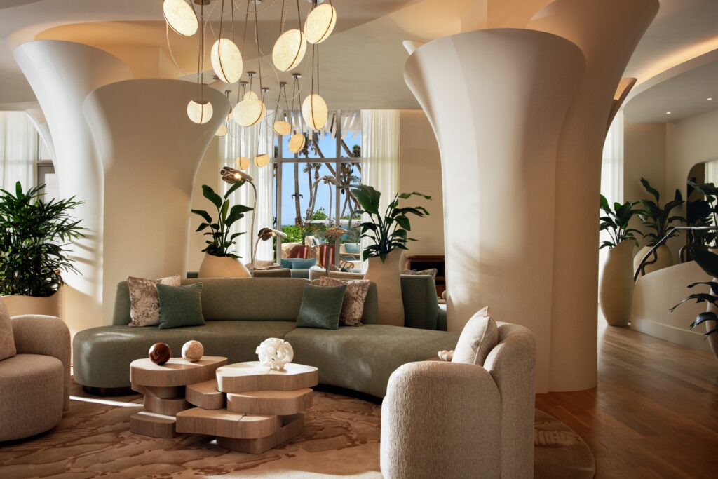 Andaz Miami Beach arrival lounge.