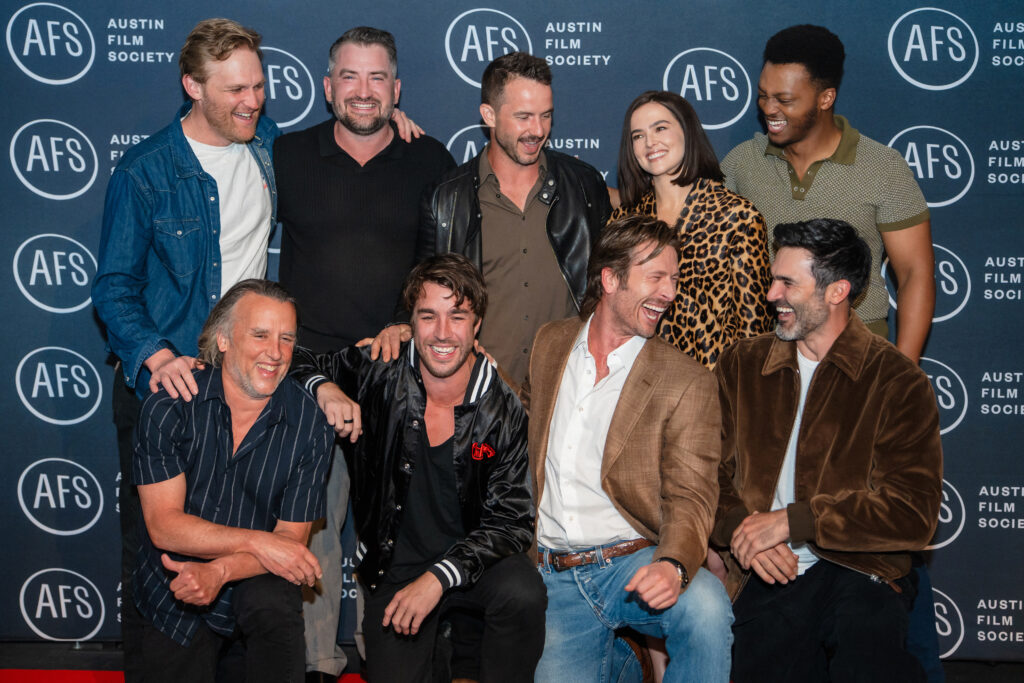 Richard Linklater and the cast of “Everybody Wants Some!!” attend the film’s 10th anniversary screening. (Photo by Lauren Slusher)