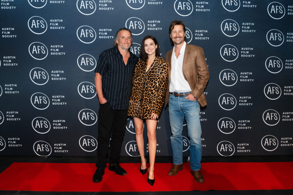 Richard Linklater, Zoey Deutch and Glen Powell.