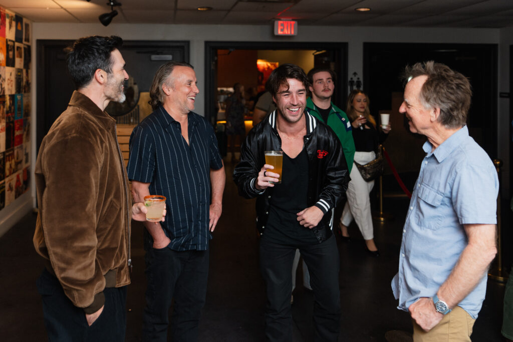 Richard Linklater and the cast of “Everybody Wants Some!!” attend the film’s 10th anniversary screening. (Photo by Lauren Slusher)