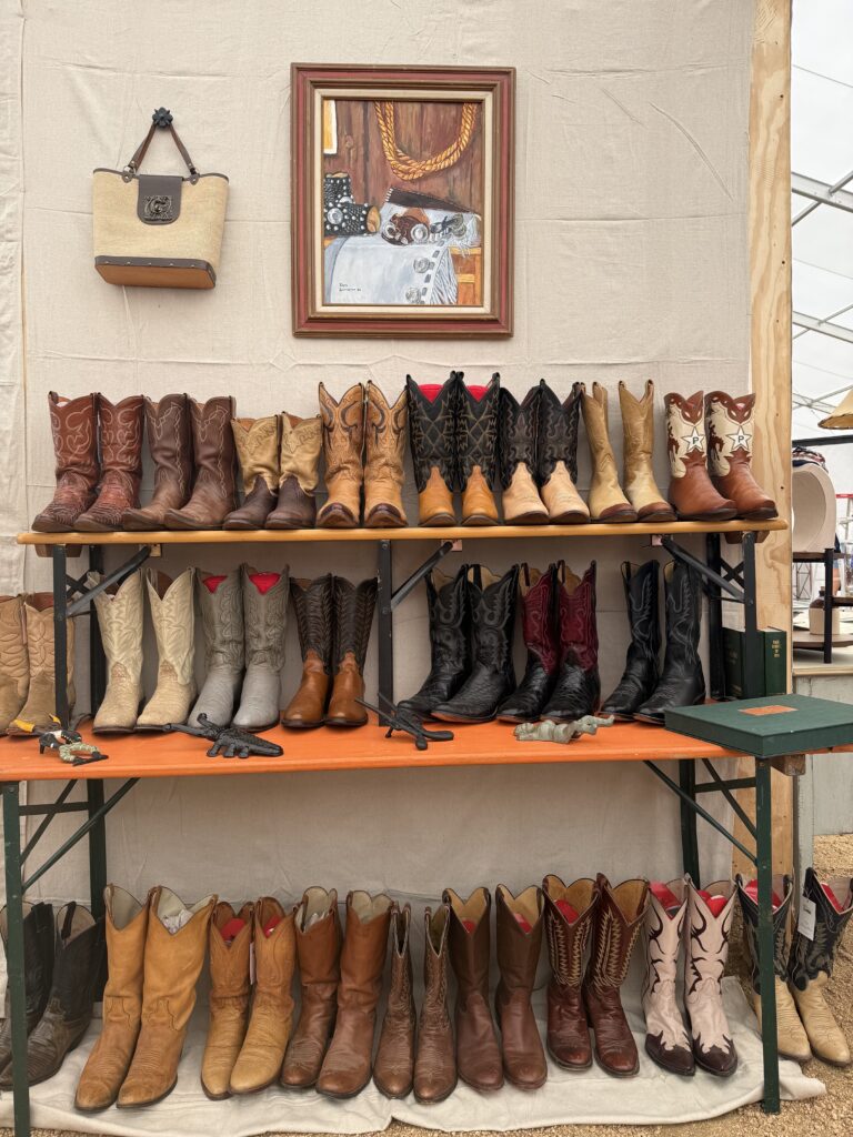 Boots from Lauren Owen of Texas in a Marburger Farm tent
