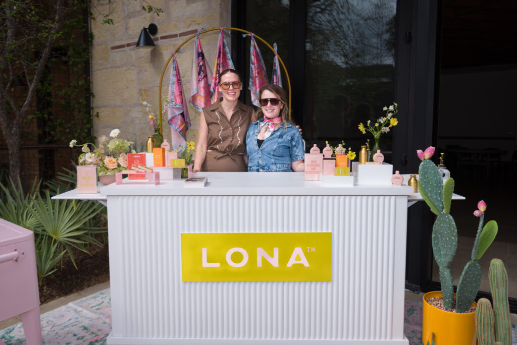 Kathryn Bain and Annie Vallely of LONA Beauty at TRIBEZA International Women's Day Concert