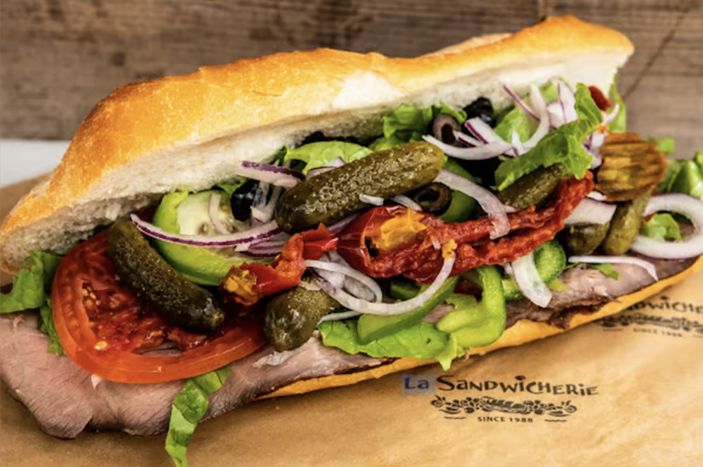 Large sandwich from La Sandwicherie in Miami, Florida.