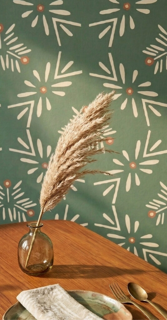 A rendering of Clay Imports’ Margarita wallpaper. (Rendering courtesy of Clay Imports)