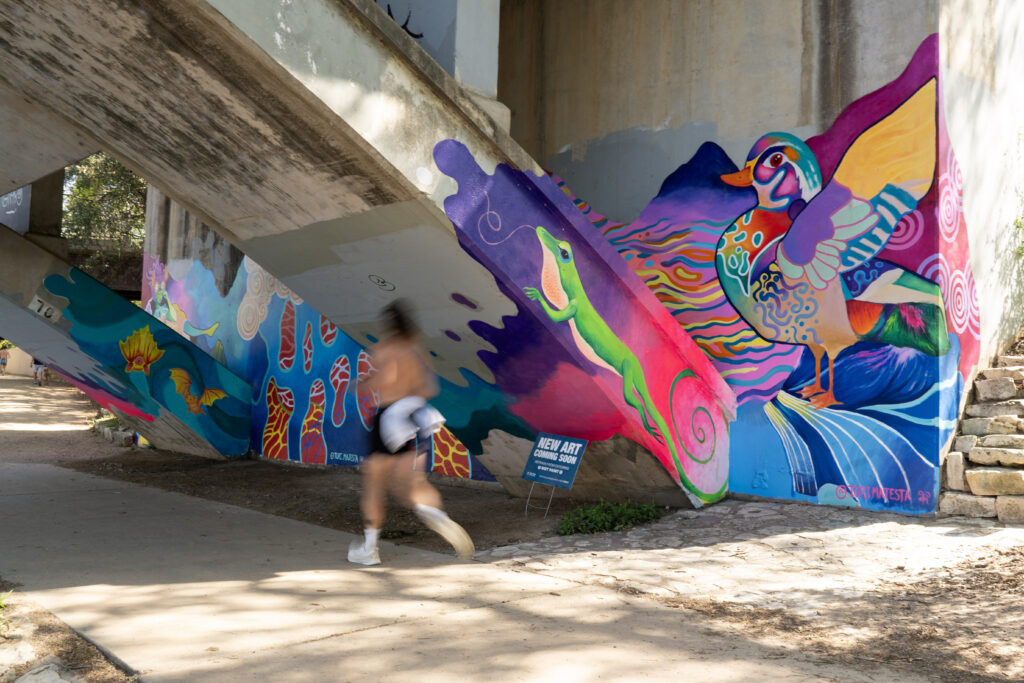 Mural “Reverie UnderArch" by Victoria Marquez. (Photo by Cassie Butterfield)