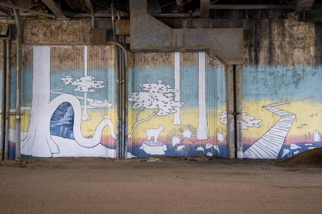 Mural “Passages,” by Seth Prestwood. (Photo by Cassie Butterfield)