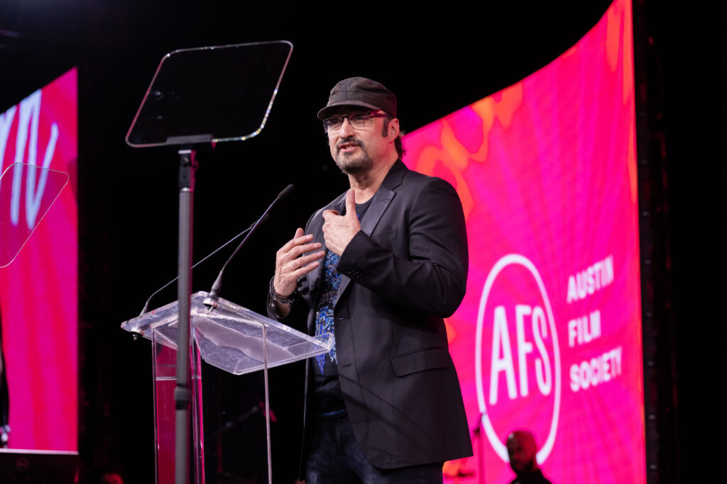 (From left) AFS CEO Rebecca Campbell, producer Elizabeth Avellán, actors Daryl Sabara and Alexa PenaVega, and director Robert Rodriguez.