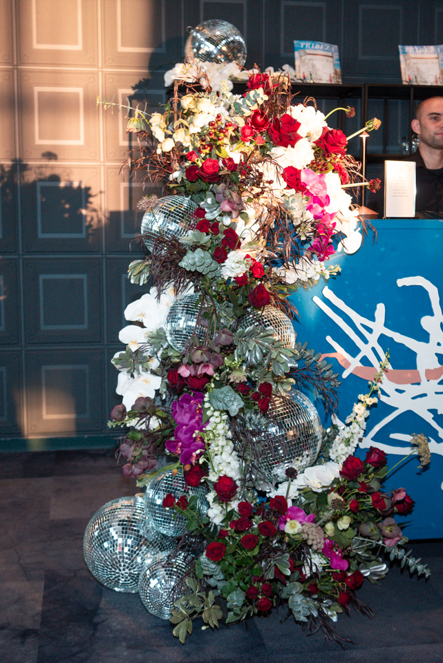 Floral tower by Jordan Flowers & Events at The Loren Hotel